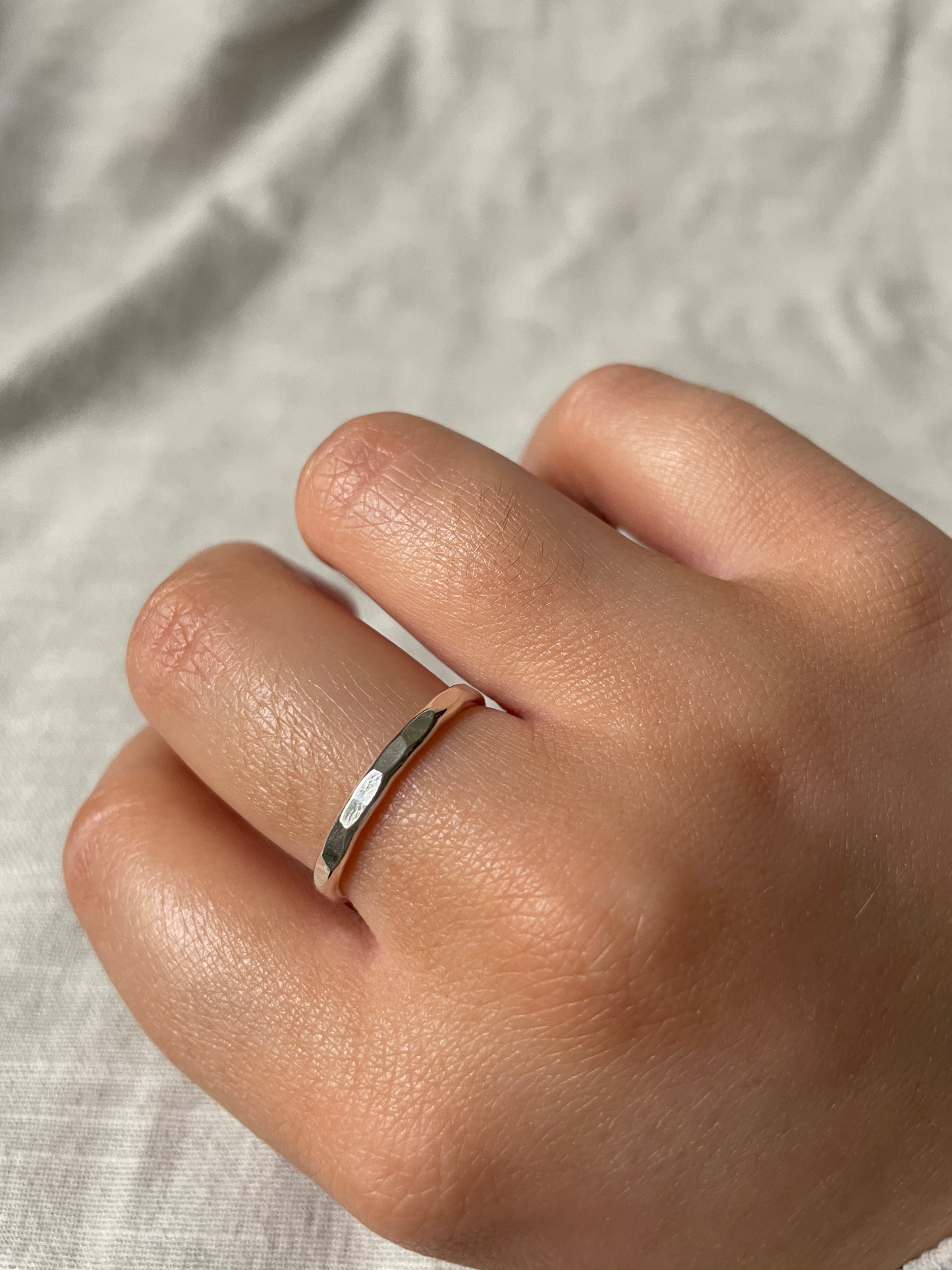 Hammered Dainty Ring