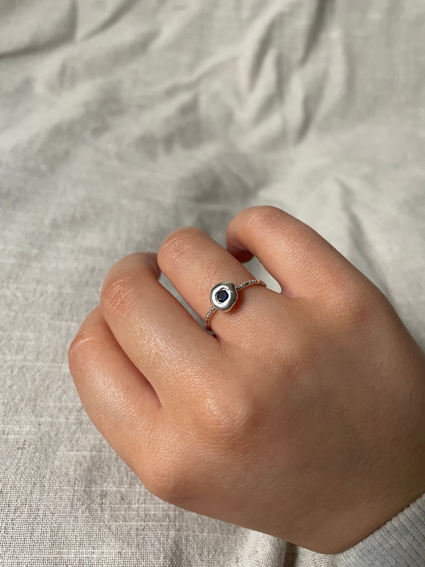 Sapphire Pebble Ring