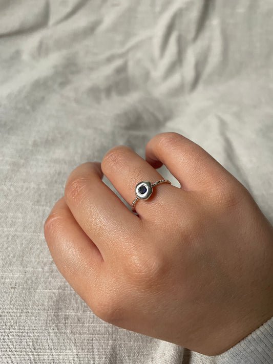 Sapphire Pebble Ring