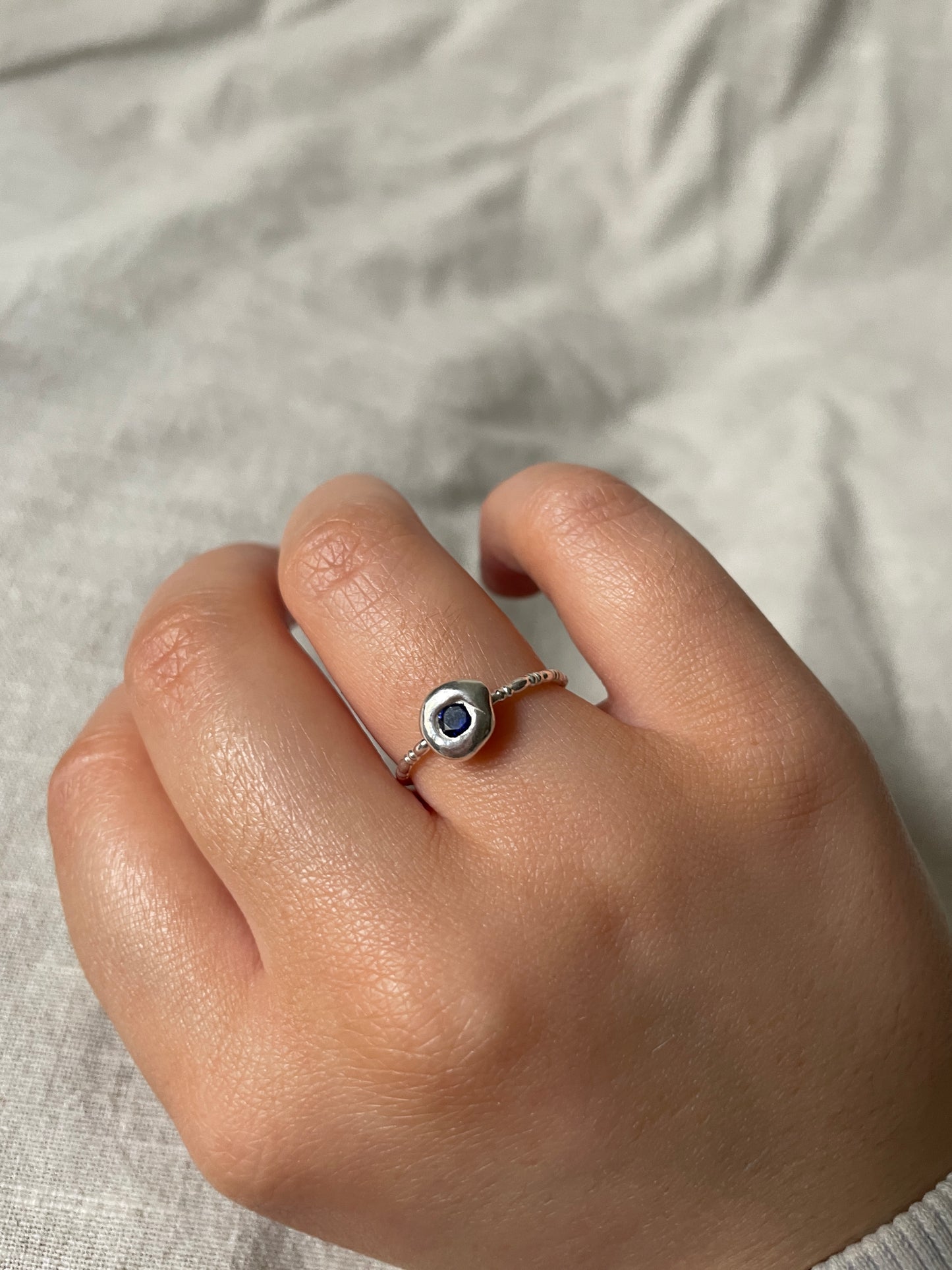 Sapphire Pebble Ring