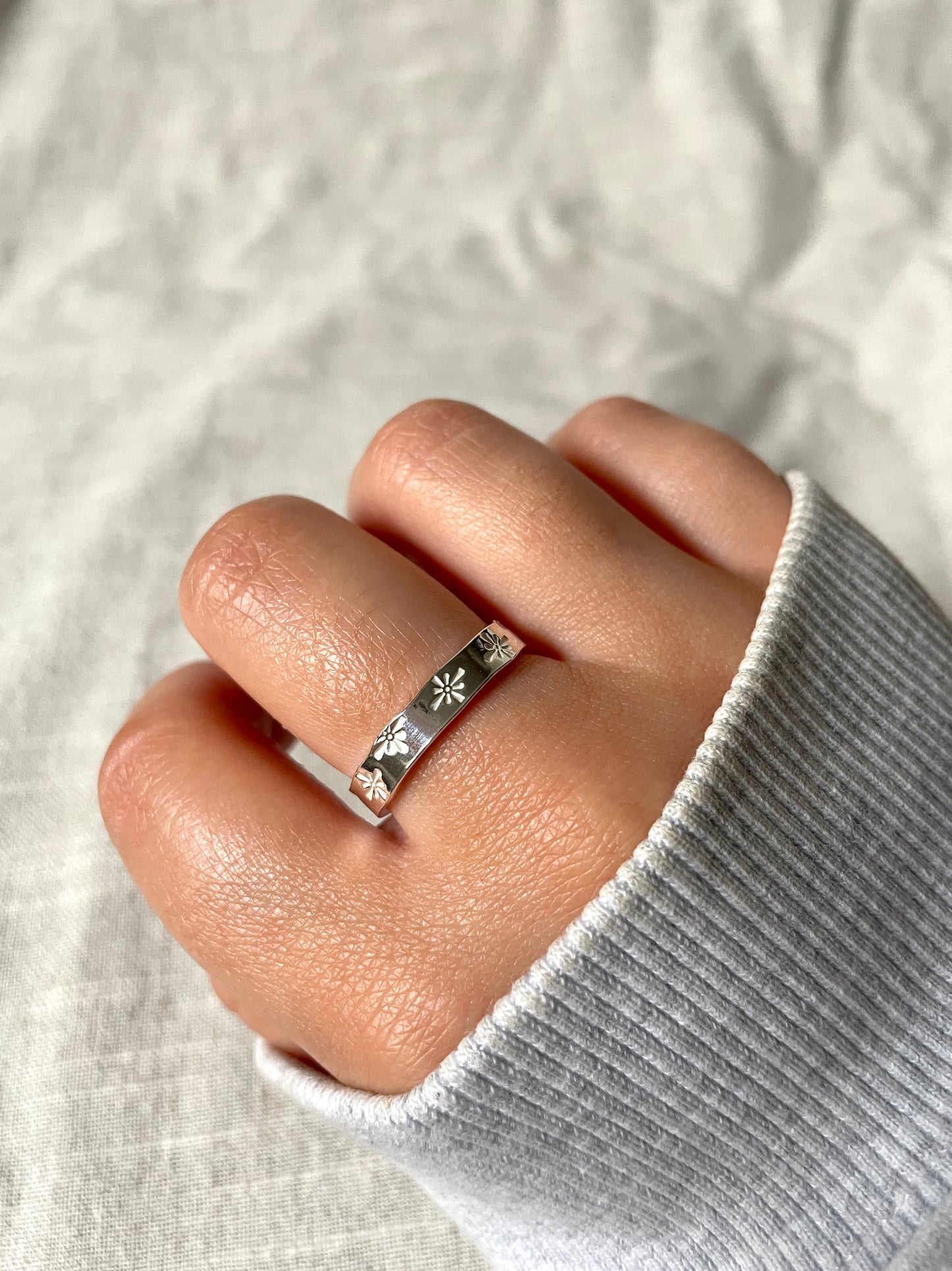 Nova Stamped Band Ring