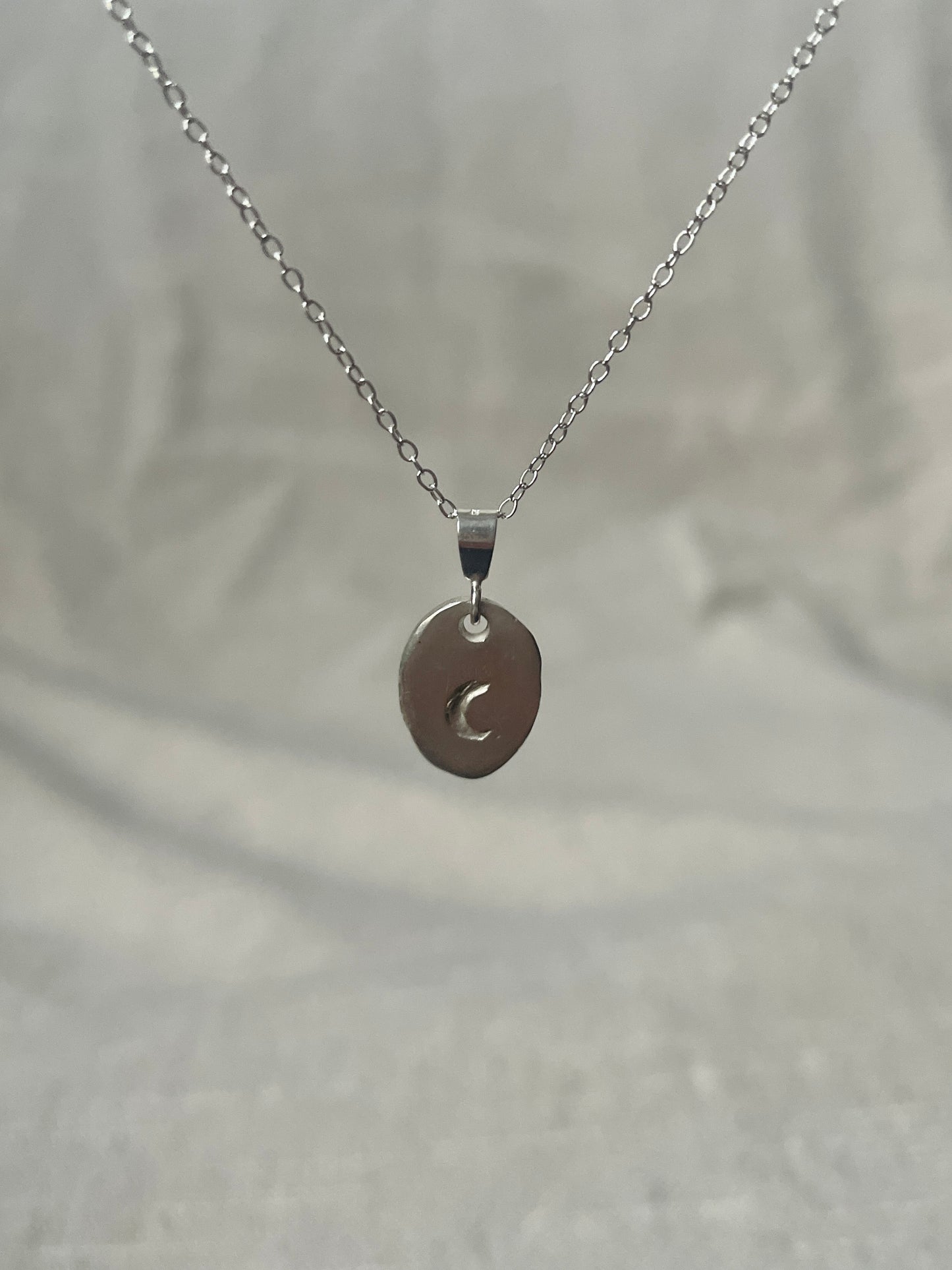 Crescent Moon Carved Necklace